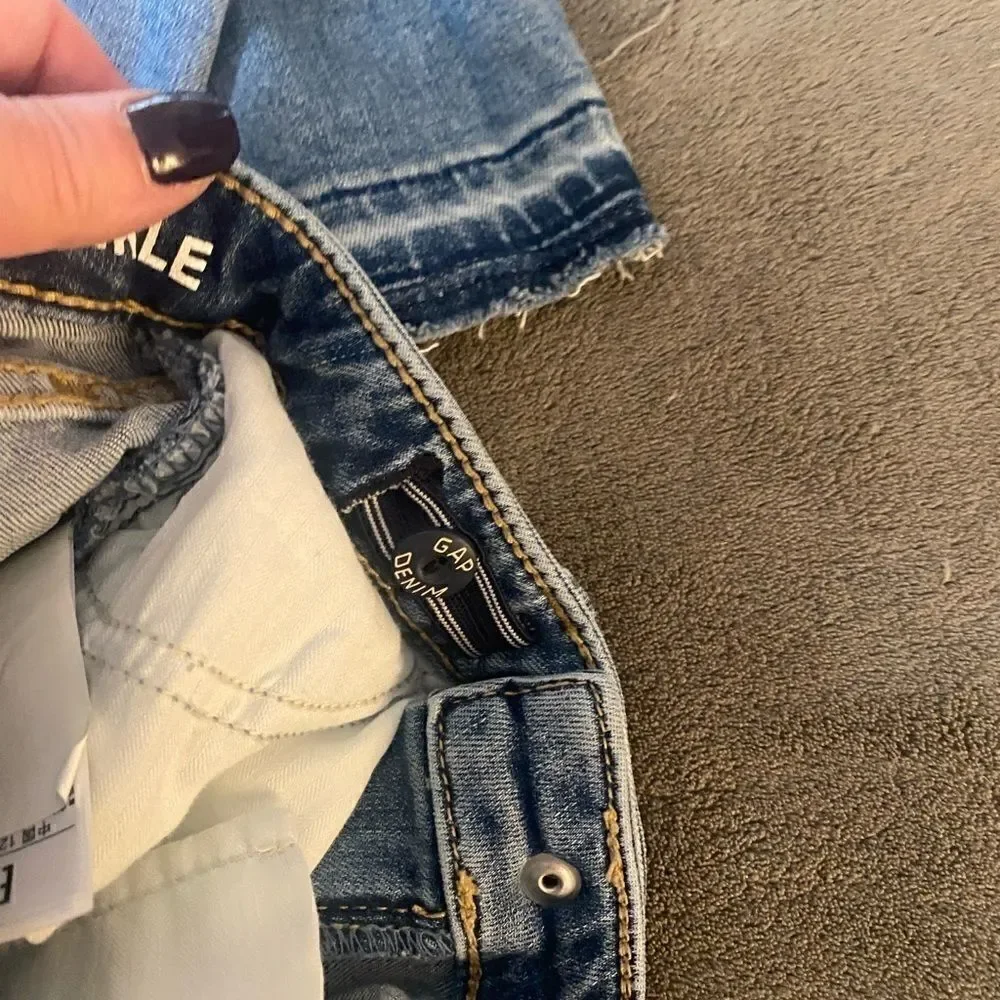 GAP super Skinny Ankle Jeans/Jeggings Sequin Stars size 7 girls *slim*
